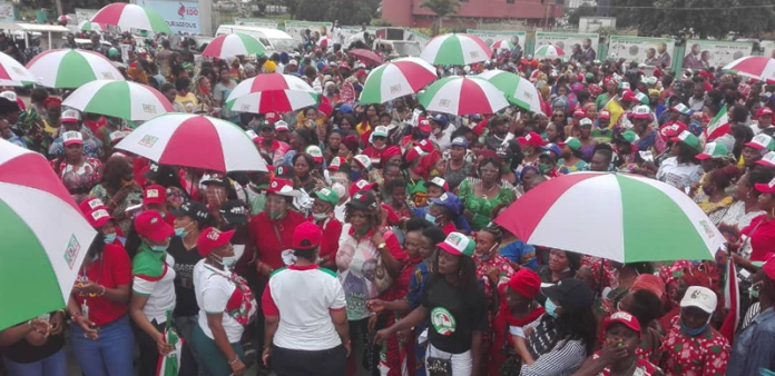 PDP supporters protest at INEC office