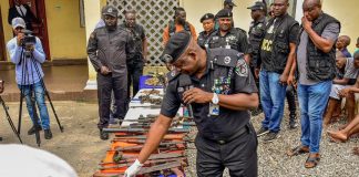 Police arrest 186 suspected kidnappers with over 4000 ammunition