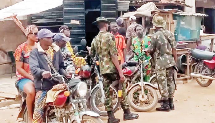 Soldiers caught extorting Lagos motorcyclists despite outcry