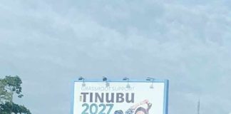 Tinubu's 2027 campaign billboard surfaces in Abuja