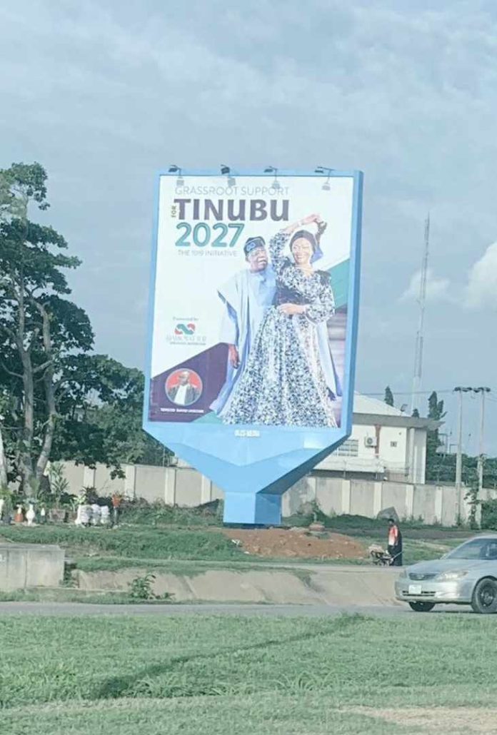 Tinubu's 2027 campaign billboard surfaces in Abuja