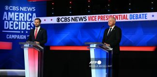 US vice presidential candidates defend Trump, Harris