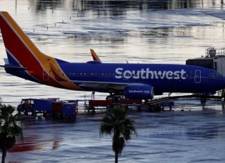 Southwest plane struck by gunfire in US