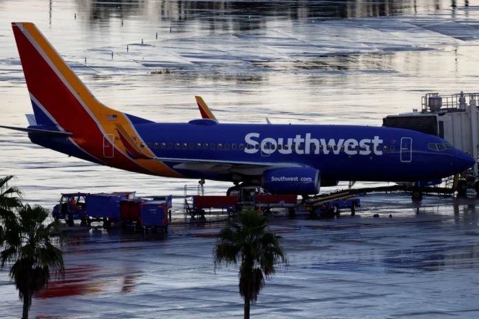 Southwest plane struck by gunfire in US