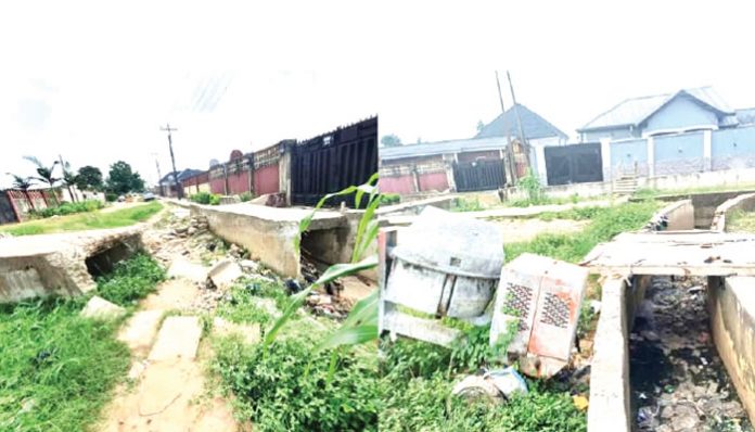 Uncompleted drainage project blocks Lagos estate link road