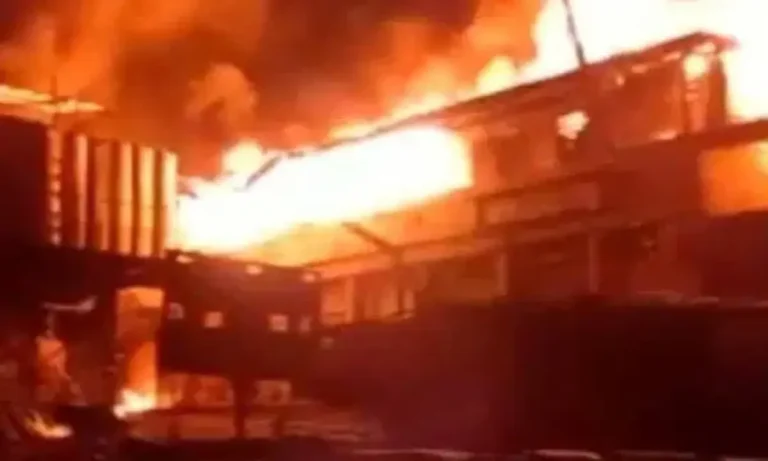 Three-Storey Building in Onitsha Destroyed by Fire