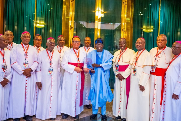 Catholic Bishops Pay Courtesy Visit to Tinubu in Abuja
