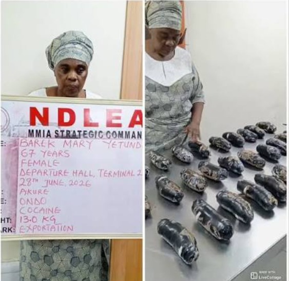 Nigerian-British Grandmother Nabbed By NDLEA For Allegedly Smuggling 13kg Cocaine