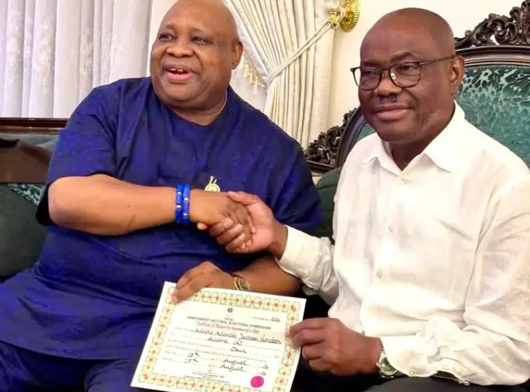 Adeleke Meets Wike in Abuja After Presidential Meeting With Tinubu