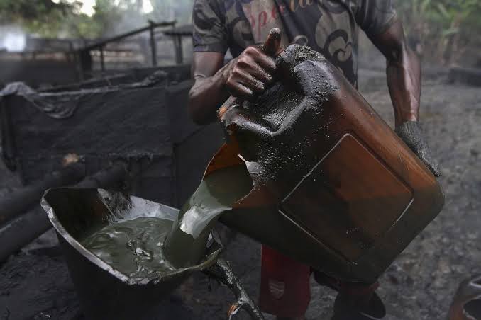 99,000 Litres of Suspected Stolen Crude Recovered as Navy Raids Illegal Refineries